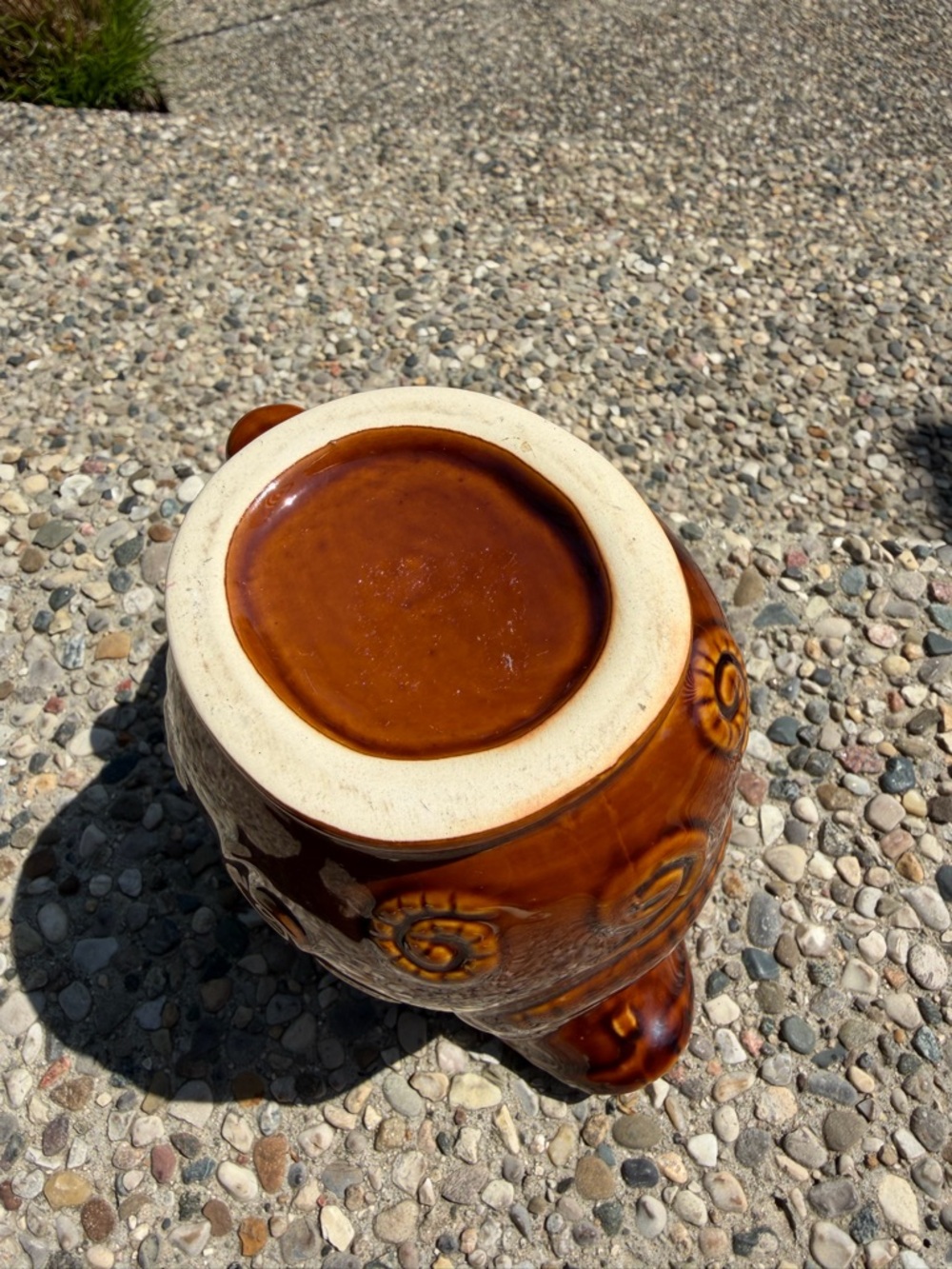 Vintage Ceramic Owl Pitcher Brown - Picture 3 of 6